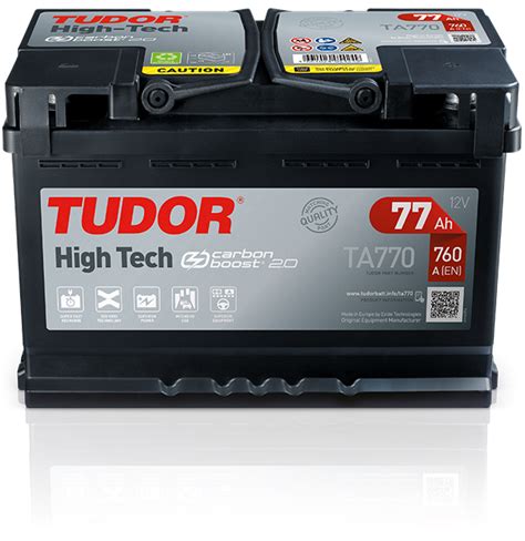 caratteristiche delle batterie tudor di ultima generazione|Batterie TUDOR: Tudor High Tech Carbon Boost TA770.